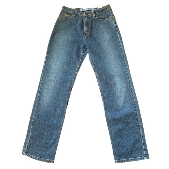 Eddie Bauer Straight Leg Stretch Classic Blue Denim Jeans Size 8 - Picture 1 of 9